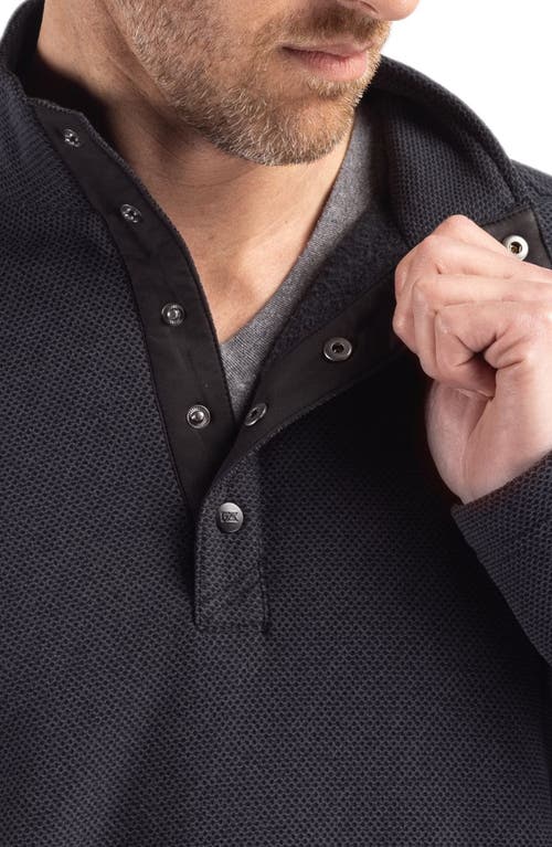 Cutter & Buck Hunts Point Fleece Snap Pullover In Black