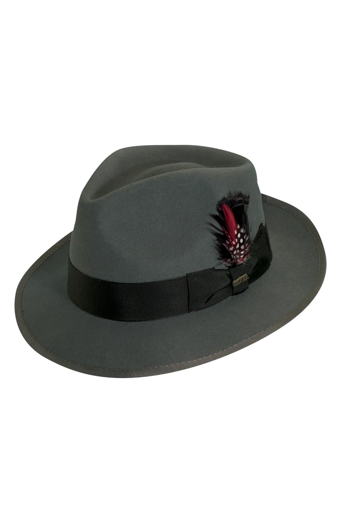 UPC 016698129633 product image for Men's Scala 'Classico' Wool Felt Snap Brim Hat - Grey | upcitemdb.com