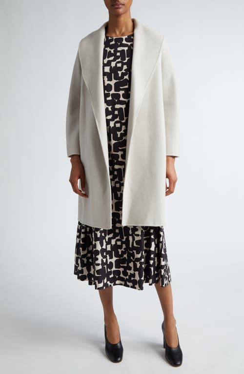 Shop Max Mara Callas Graphic Print A-line Dress In Ecru