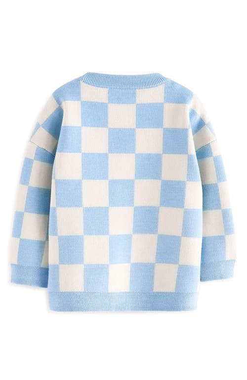 Shop Next Kids' Checkerboard Sweater In Blue