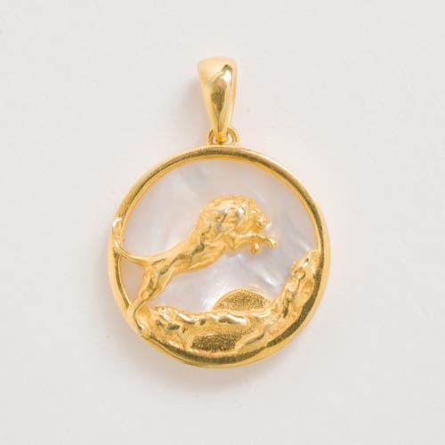 Freya Rose Zodiac Pendant In Leo
