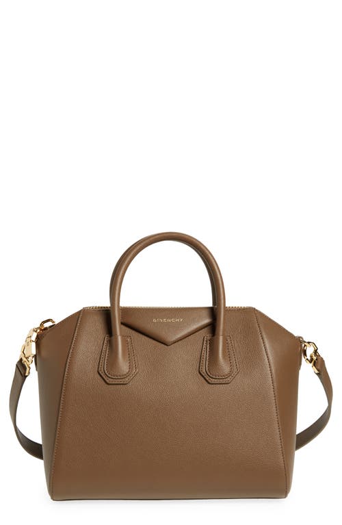 Givenchy Small Antigona Leather Satchel in Taupe at Nordstrom