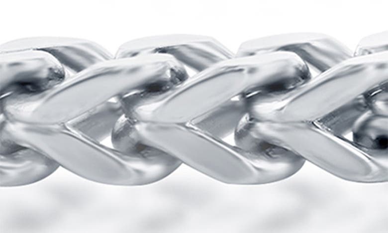 Blackjack Stainless Steel Franco Chain Bracelet In Silver