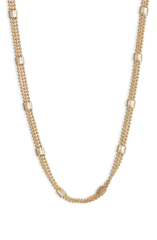 Shop Nordstrom Triple Ball Chain Station Necklace In Gold