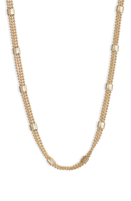 Nordstrom Triple Ball Chain Station Necklace in Gold at Nordstrom