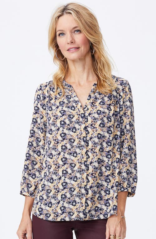 Nydj Pintuck Blouse In Meadowood