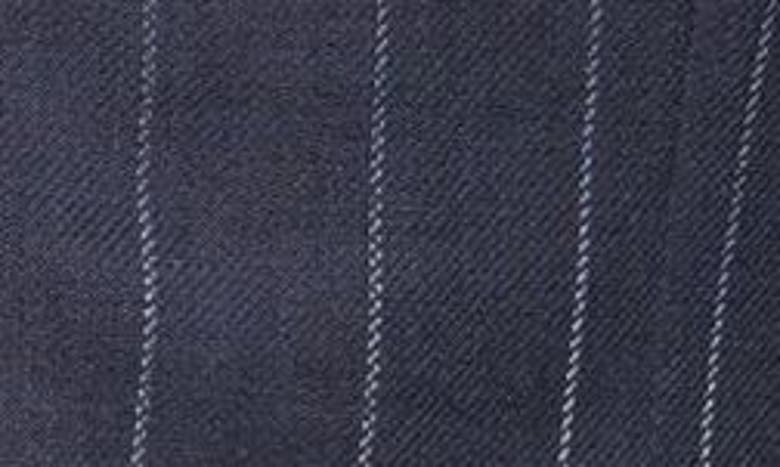 Shop Brunello Cucinelli Chalk Stripe Linen Suit In C002 Blu/ Celeste