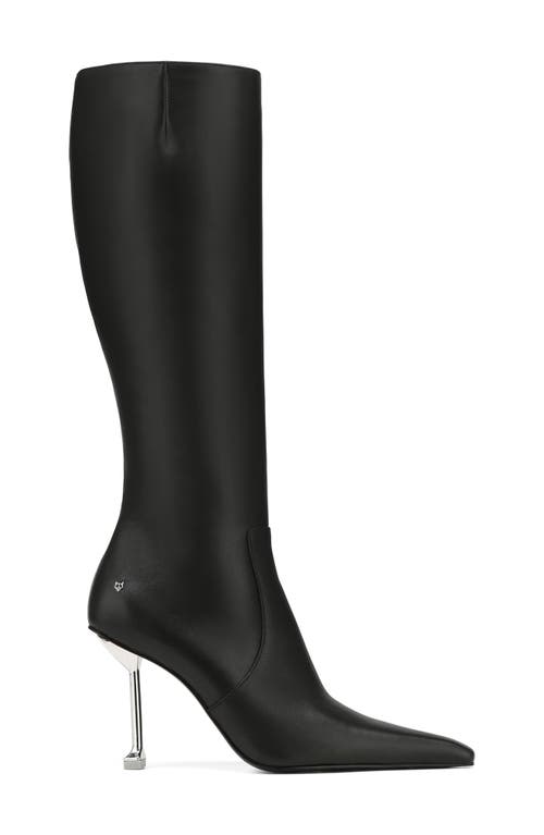 Shop Naked Wolfe Venture Pointed Toe Knee High Boot In Black-nappa Cow Leather