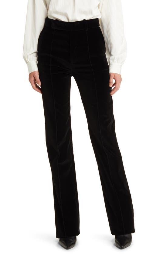 FRAME FRAME THE SLIM STACKED VELVET TROUSERS