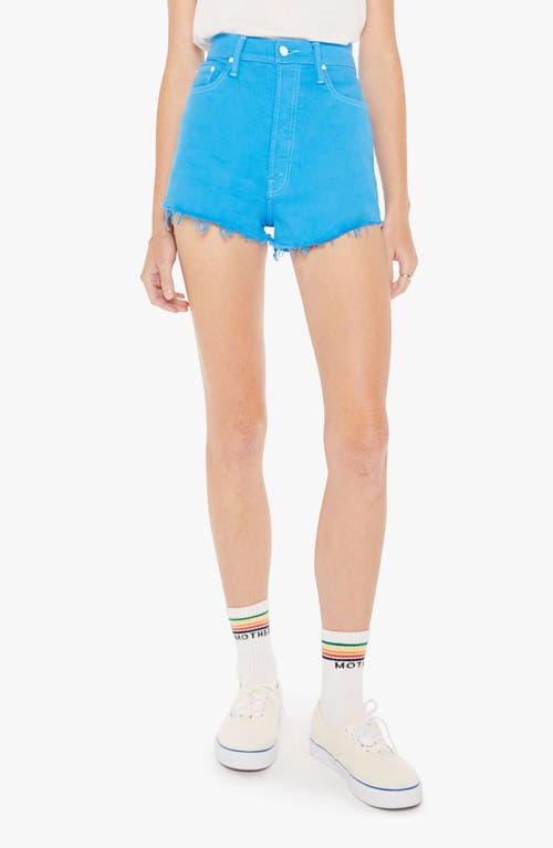 MOTHER Tune Up Bona Fide Frayed Hem Denim Shorts Bas Blue Aster at Nordstrom,