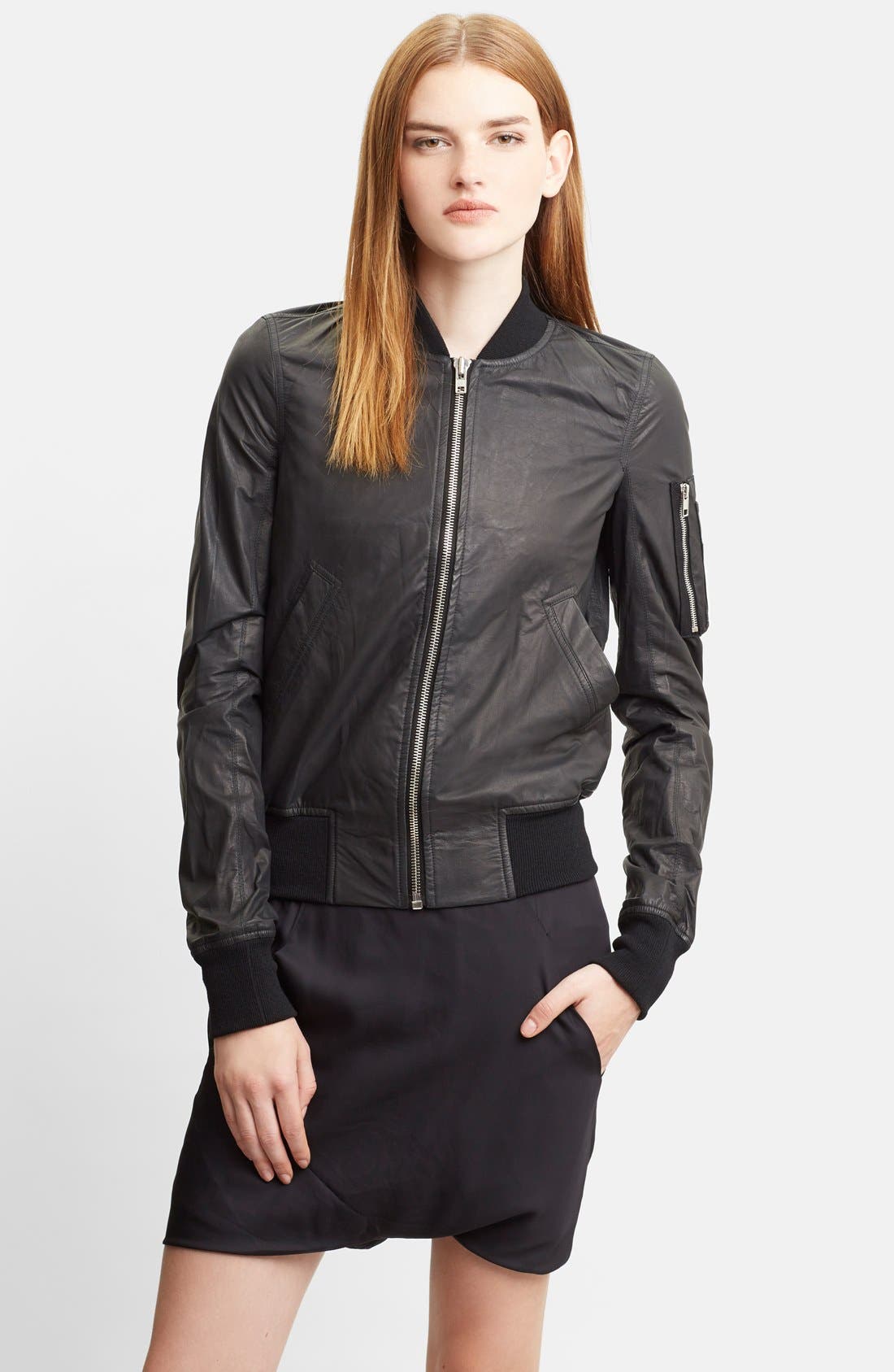 rick owens women's leather jacket