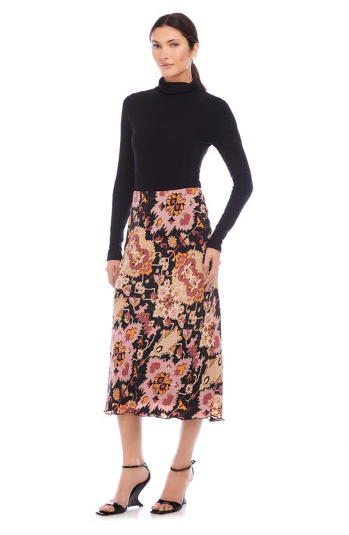 Shop Fifteen Twenty Mia Bias Cut Midi Skirt In Print