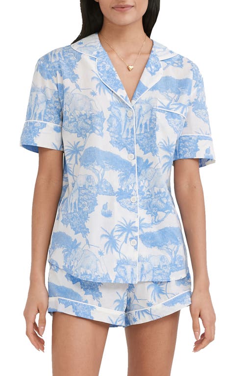 DESMOND & DEMPSEY DESMOND & DEMPSEY PRINT COTTON SHORT PAJAMAS