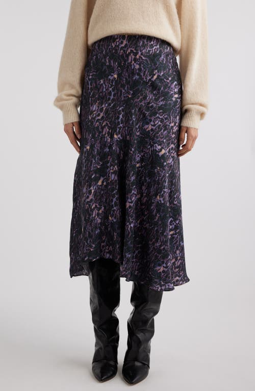 Shop Isabel Marant Lisanne Print Skirt In Dark Plum