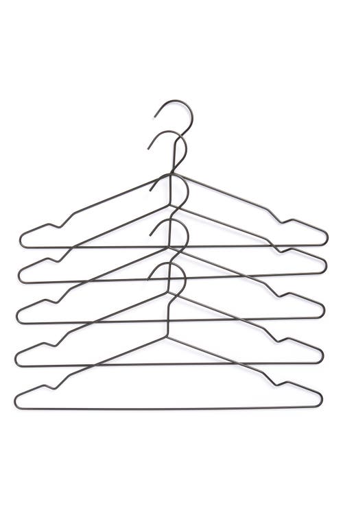 HAY 5-Pack Aluminum Clothes Hangers in Black