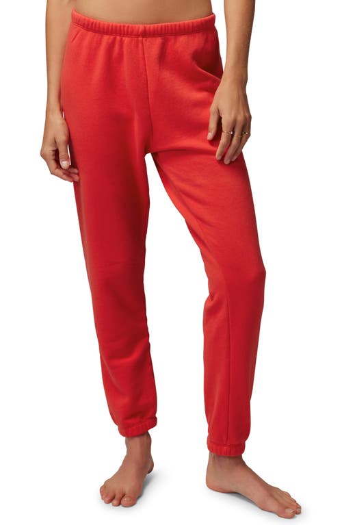 Spiritual Gangster Heart Luna Cotton & Modal Sweatpants Ruby Red at Nordstrom,