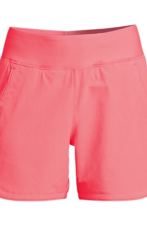 Shop Lands' End Plus Size 5 Inch Quick Dry Swim Shorts With Panty In Wood Lily