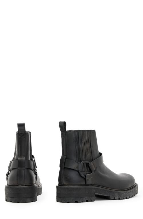 Shop Allsaints Hank Lug Sole Biker Boot In Black