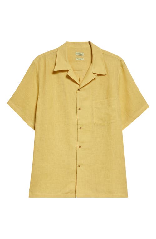 Shop De Bonne Facture Linen Camp Shirt In Pomegranate Yellow