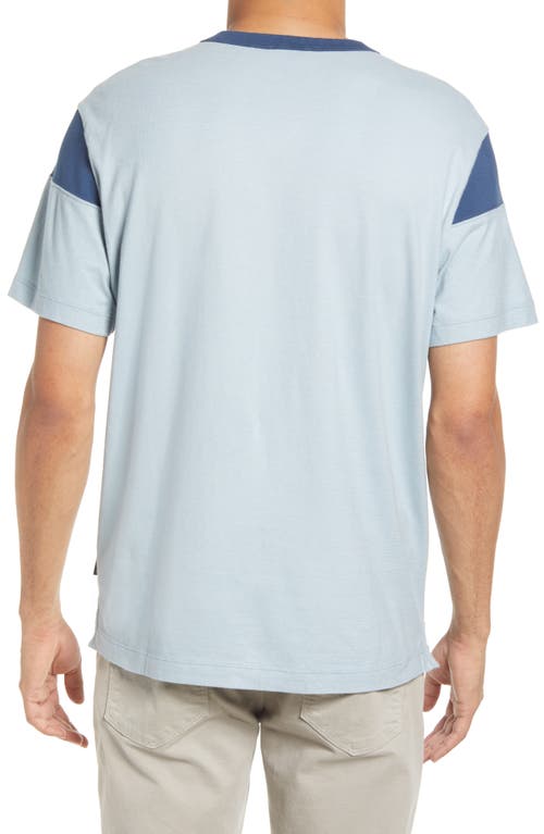 Ag Beckham Colorblock T-shirt In Water Mist/nigh