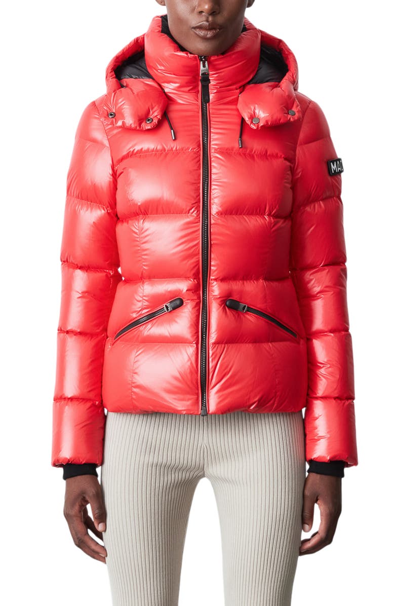 MACKAGE Madalyn Down Puffer Jacket, Main, color, PUNCH