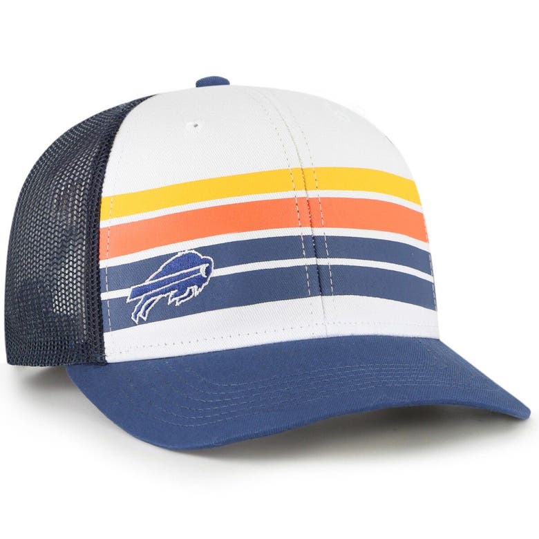 47 Kids' Youth ' White/royal Buffalo Bills Cove Trucker Snapback Hat