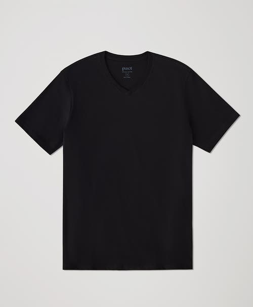 Shop Pact Organic Softspun V-neck Tee In Black