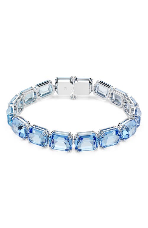 Shop Swarovski Millenia Octagon Cut Crystal Bracelet In Blue