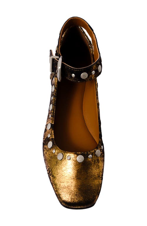 Free People Mystic Mary Jane Flats In Bronze Age Metallic