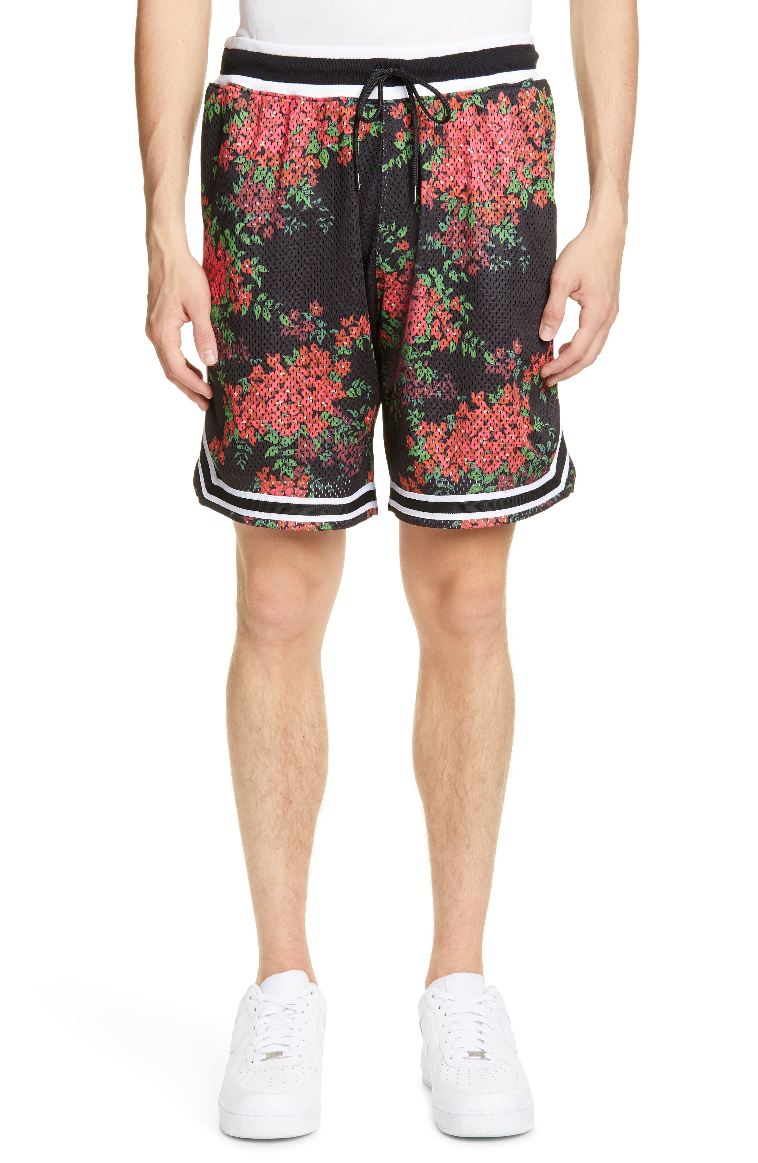 mens floral basketball shorts