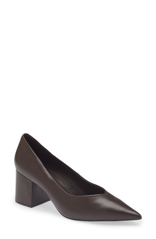 Shop Jeffrey Campbell Hourglass Pointed Toe Pump In Dark Brown