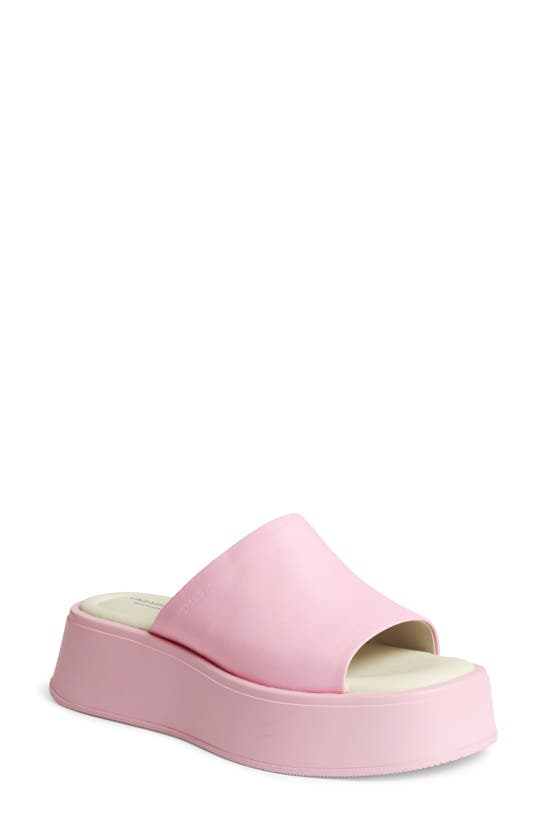 Vagabond Shoemakers Courtney Platform Slide Sandal In Light Pink