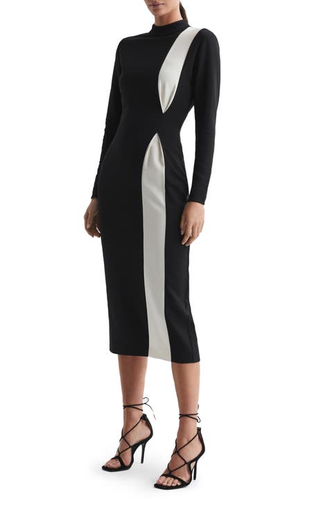 Buy Solid Midi Tiered Shirt Dress with Long Sleeves