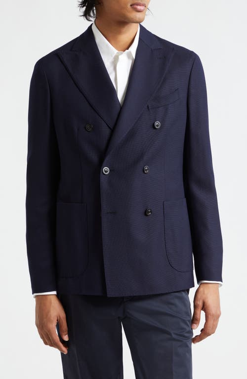 Boglioli Double Breasted Wool Hopsack Sport Coat Navy at Nordstrom, Us