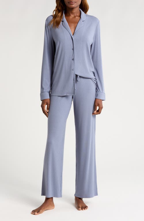 Shop Nordstrom Moonlight Eco Easy Rib Pajamas In Grey Folkstone