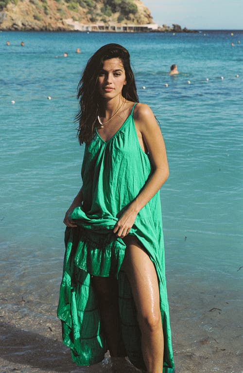 Shop L*space Lspace Goldie Cover-up Maxi Dress In Jade