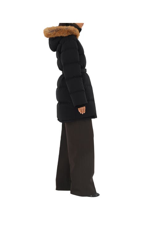 Burberry Nylon Puffer Coat In Black/snug
