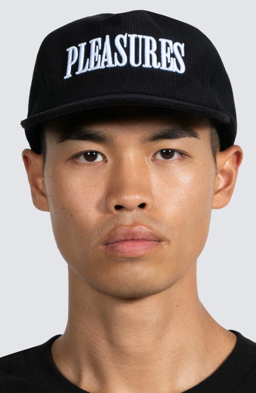 Shop Pleasures Onyx Corduroy Snapback Baseball Cap