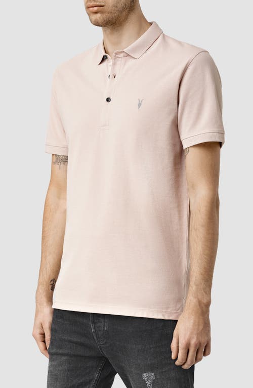 Shop Allsaints Reform Slim Fit Cotton Polo In Dust Taupe