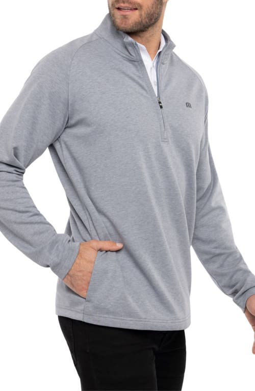 Shop Travismathew Upgraded Half Zip Pullover In Heather Grey