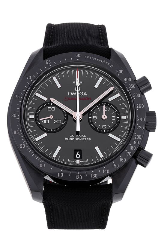 Watchfinder & Co. Omega  2019 Speedmaster Dark Side Of The Moon Automatic Nylon Strap Watch, 44mm In Black