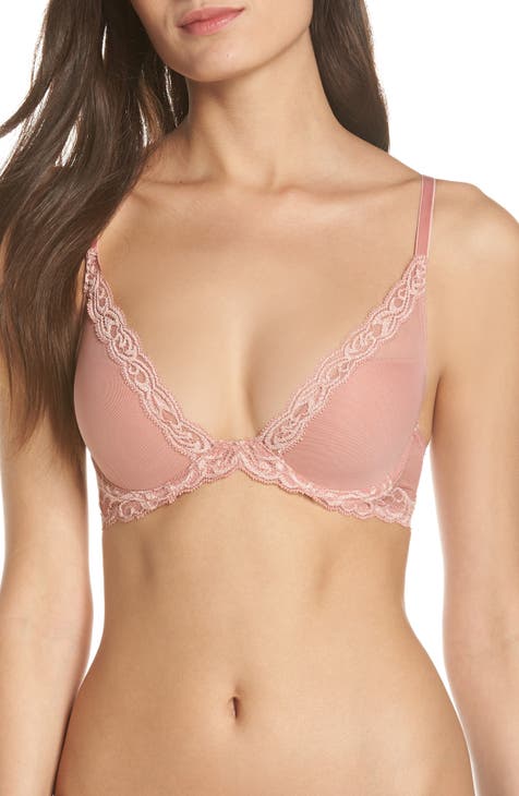 Underwired lace bra Woman, Pink