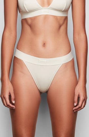 SKIMS Cotton Rib Thong curated on LTK