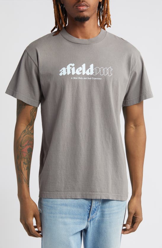 Shop Afield Out Invigorate Cotton Graphic T-shirt In Pepper