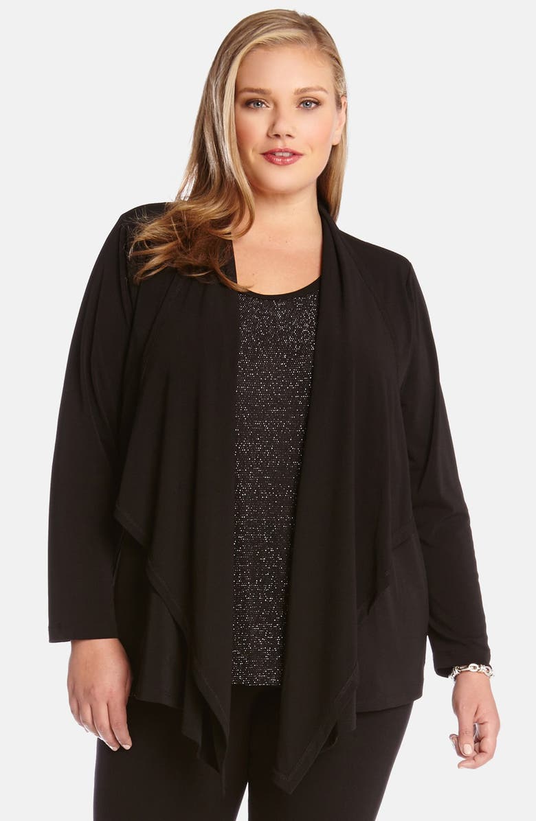 Karen Kane Cardigan with Attached Tank (Plus Size) | Nordstrom
