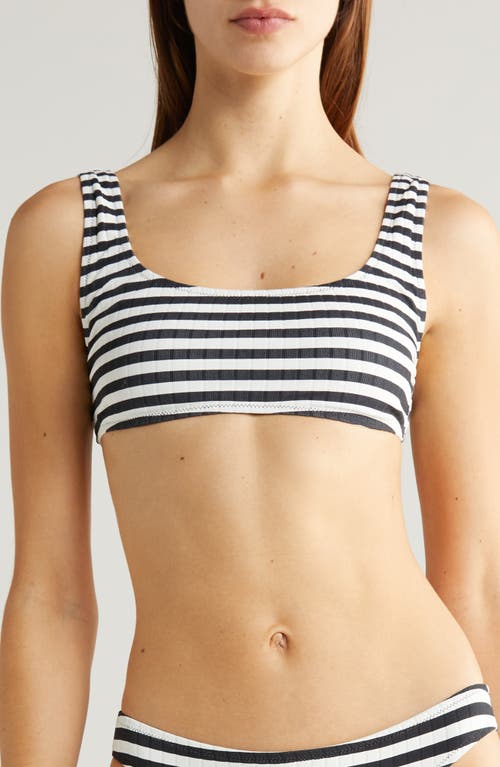 Solid & Striped The Elle Bikini Top Blackout X Marshmallow at Nordstrom,
