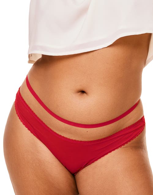 Shop Adore Me Briana Brazilian Panties In Dark Red