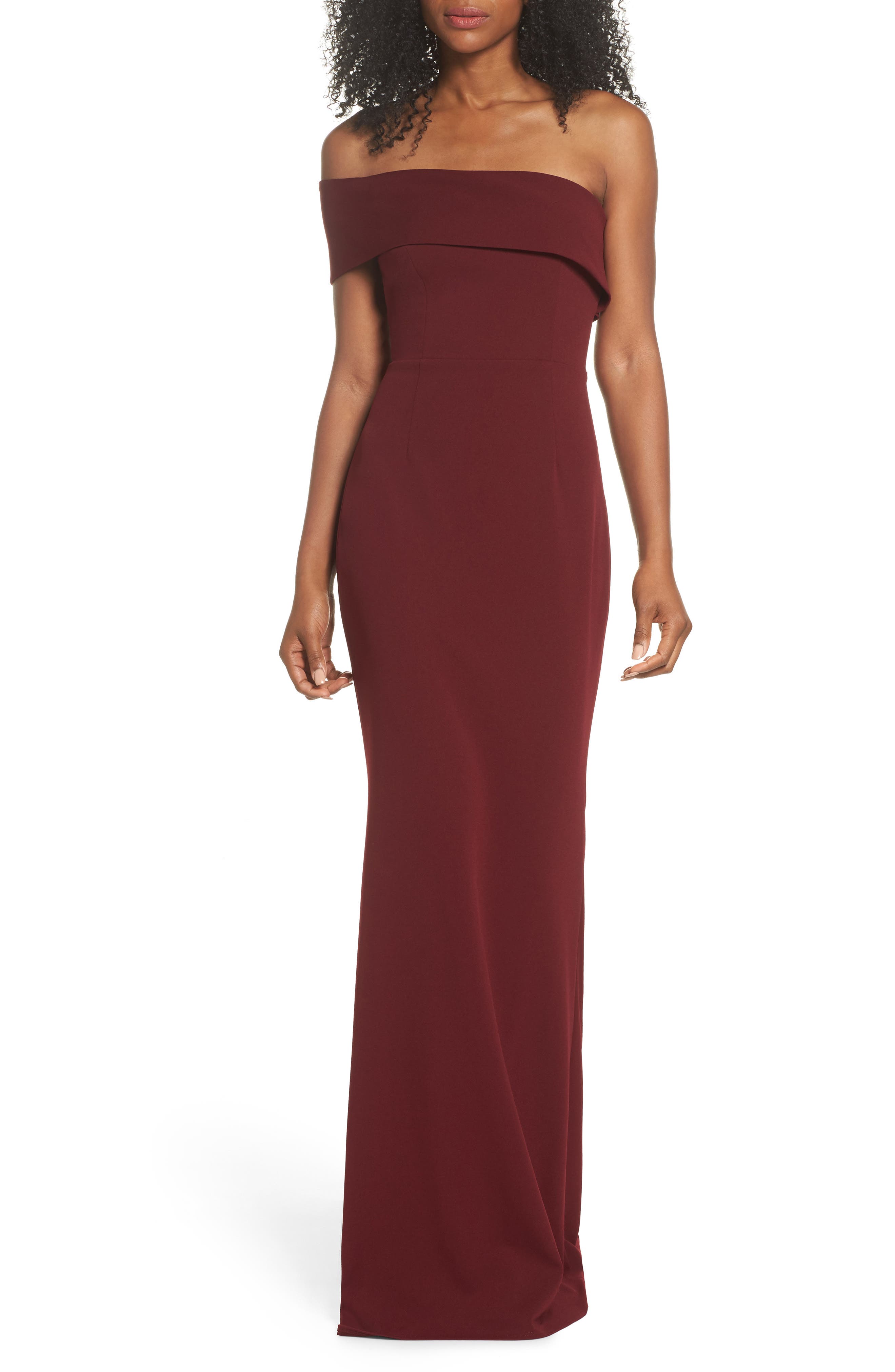katie may one shoulder gown