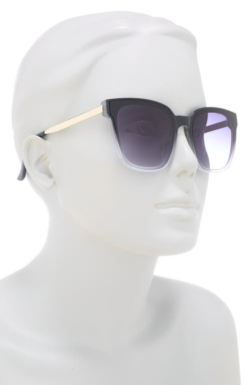 Vince Camuto Two-tone Square Sunglasses In Black/grey