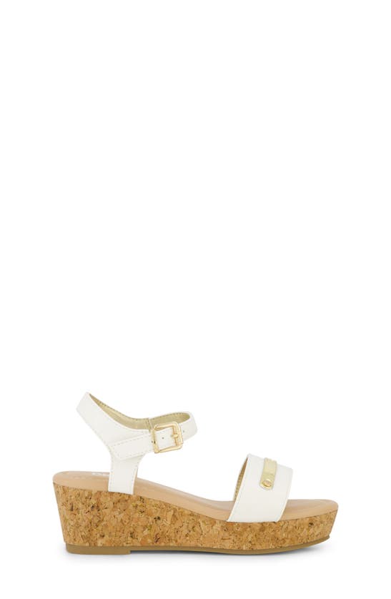 Shop Dkny Kids' Amber Wedge Sandal In White